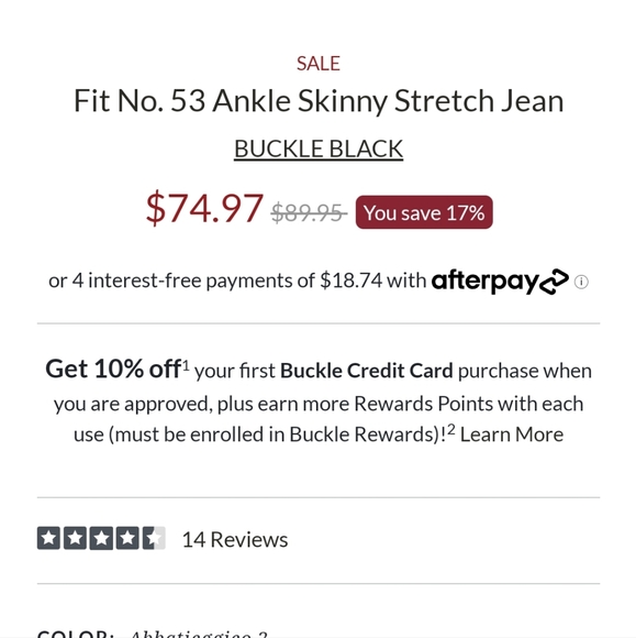 Buckle Black Fit No. 53 Ankle Skinny Stretch Jean - Picture 7 of 11